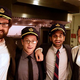 Food Club captains Eric Wareheim, Jason Woliner, and Aziz Ansari with Sona's David Myers.